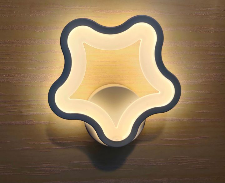 Goldstar LED Wall Light Acrylic Star (WL150) With LED Warm White Light